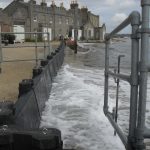 Tidal protection using temporary flood barriers at Brownsea Island