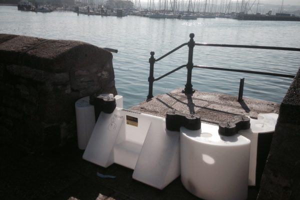 Plymouth using the Floodstop flood defence barrier